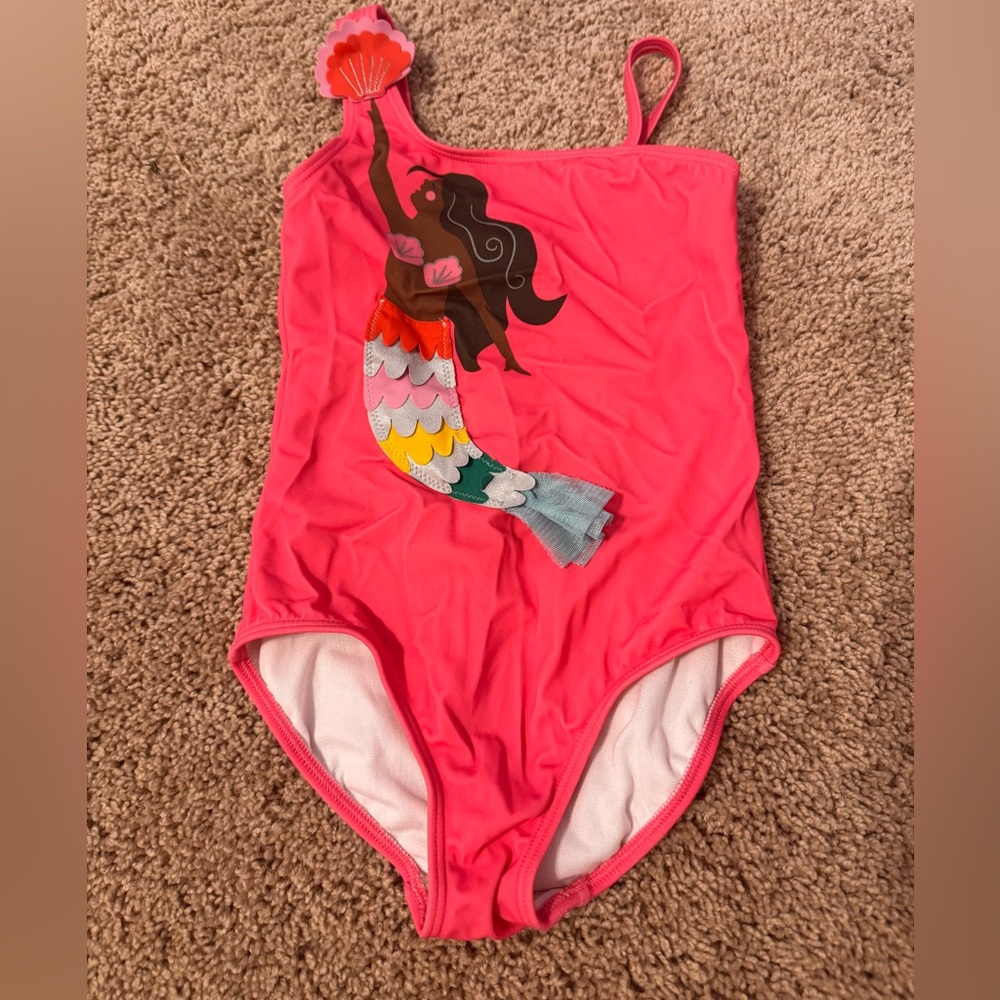 Mini Boden Pink Mermaid Kids Swim One Piece